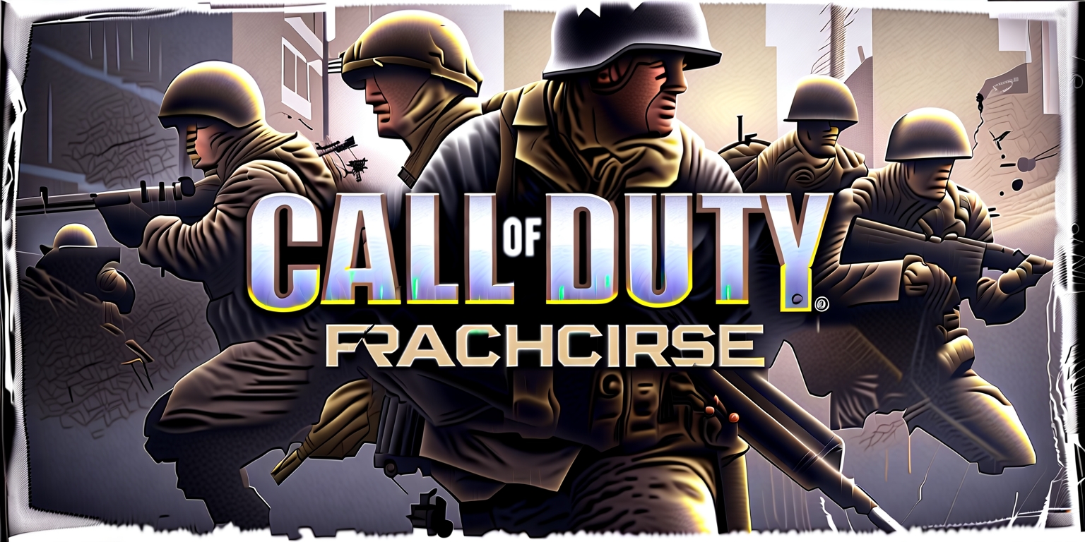 A gritty, high-octane illustration of a Call of Duty franchise scene, featuring a mix of modern military operatives and World War II-era soldiers, set against a worn, weathered, and battle-scarred urban backdrop with a muted color palette of greys, browns, and tans, evoking a sense of gritty realism, with bold, dynamic lines and textures, and an overall atmosphere of intense action and suspense, with the Call of Duty logo emblazoned prominently in metallic silver and black, with a subtle, distressed effect to give it a worn, battle-worn look, and the entire image framed by a subtle, gritty film grain, with subtle tears and scratches, as if pulled from an old, worn photograph.